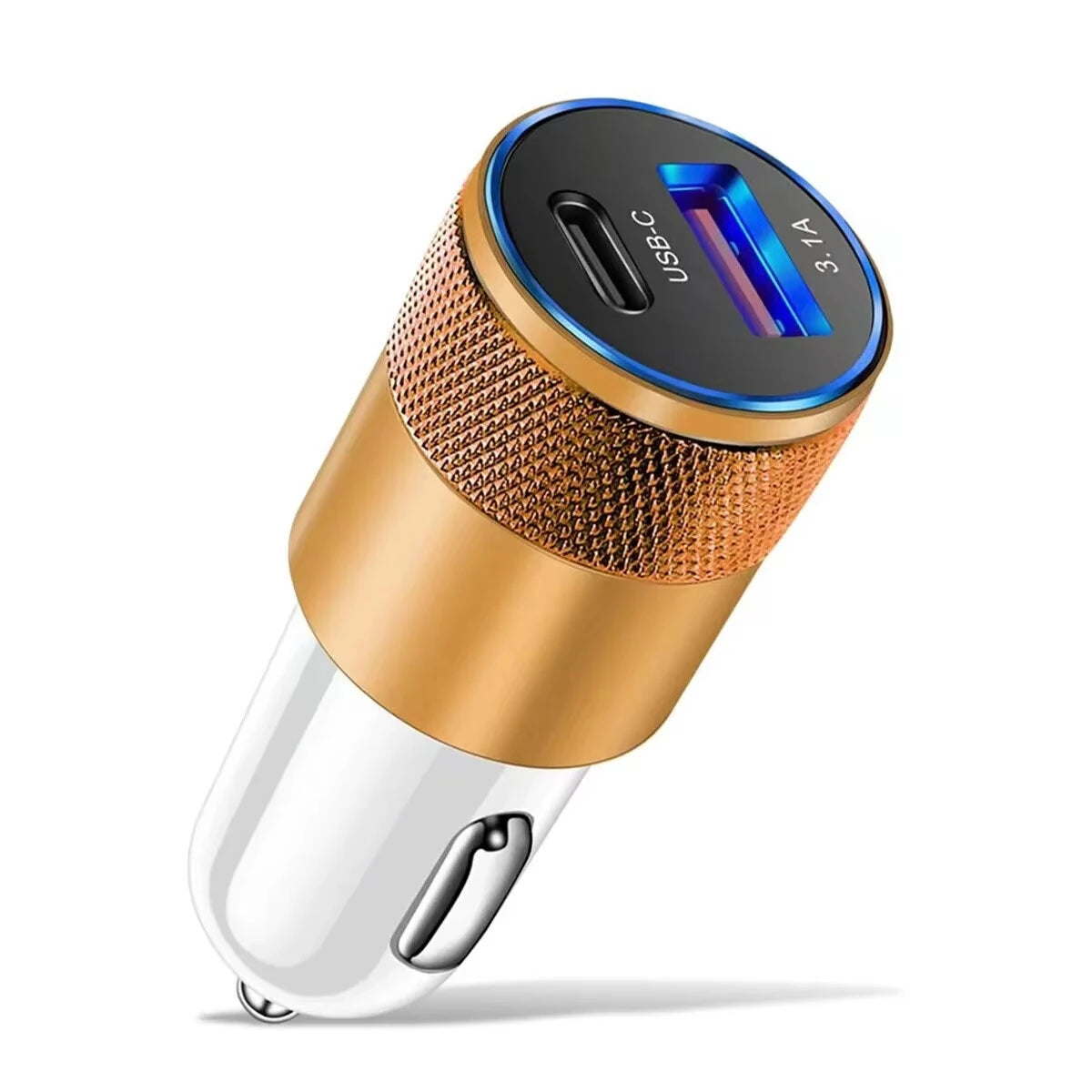 3.1A USB Car Charger Type C Fast Charging Phone Adapter Dual-Port Charging For Xiaomi Huawei PD Phone Charger Adapter Socket